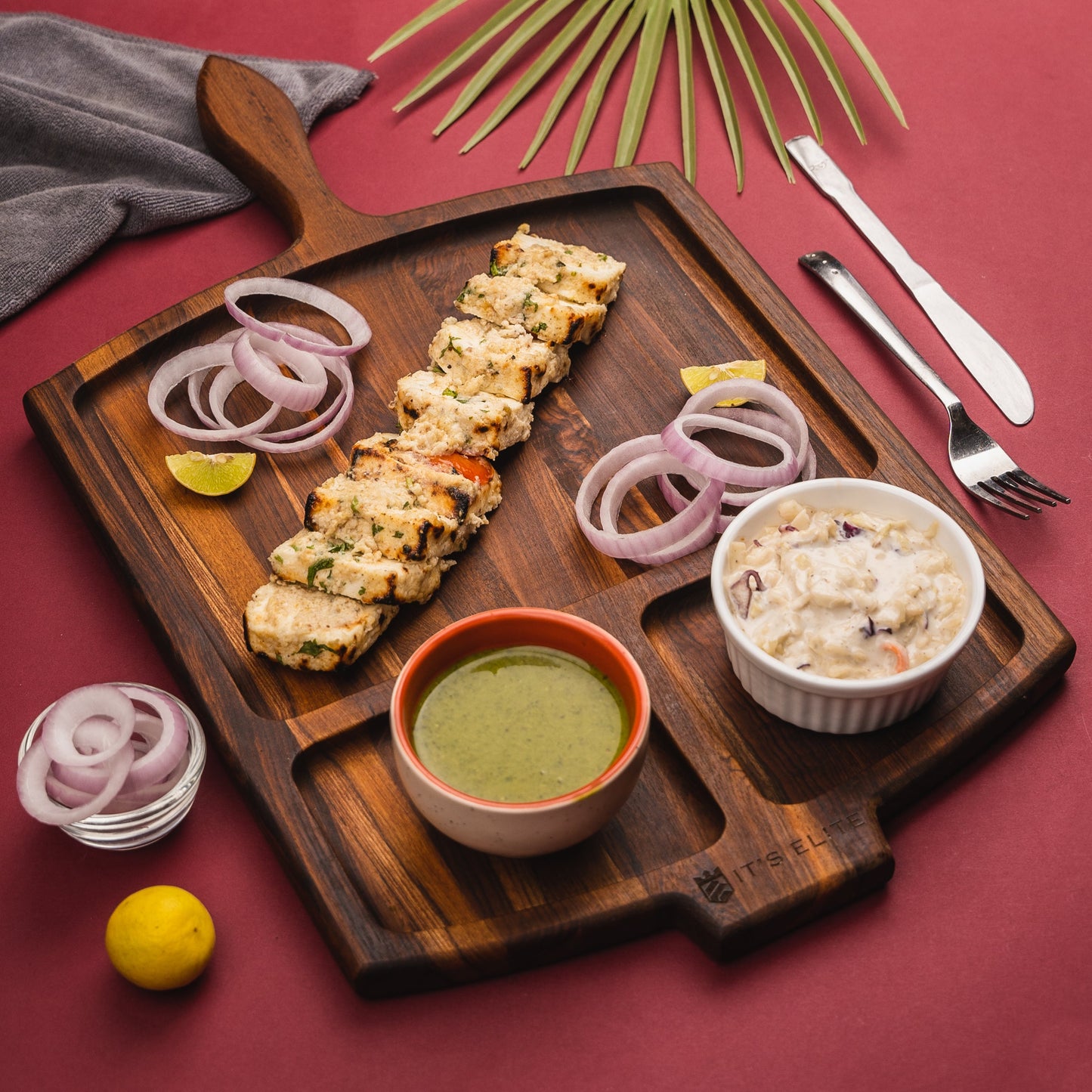 3 Dip Platter With Handle (Big)