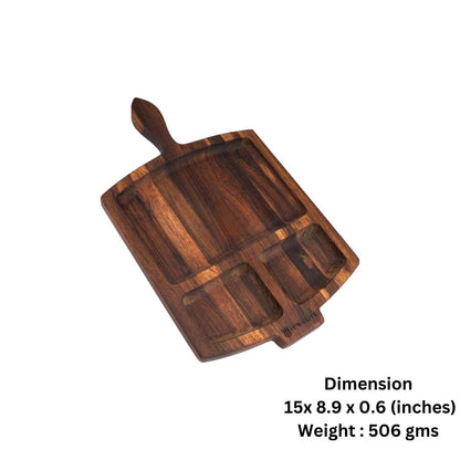 3 Dip Platter With Handle (Small)