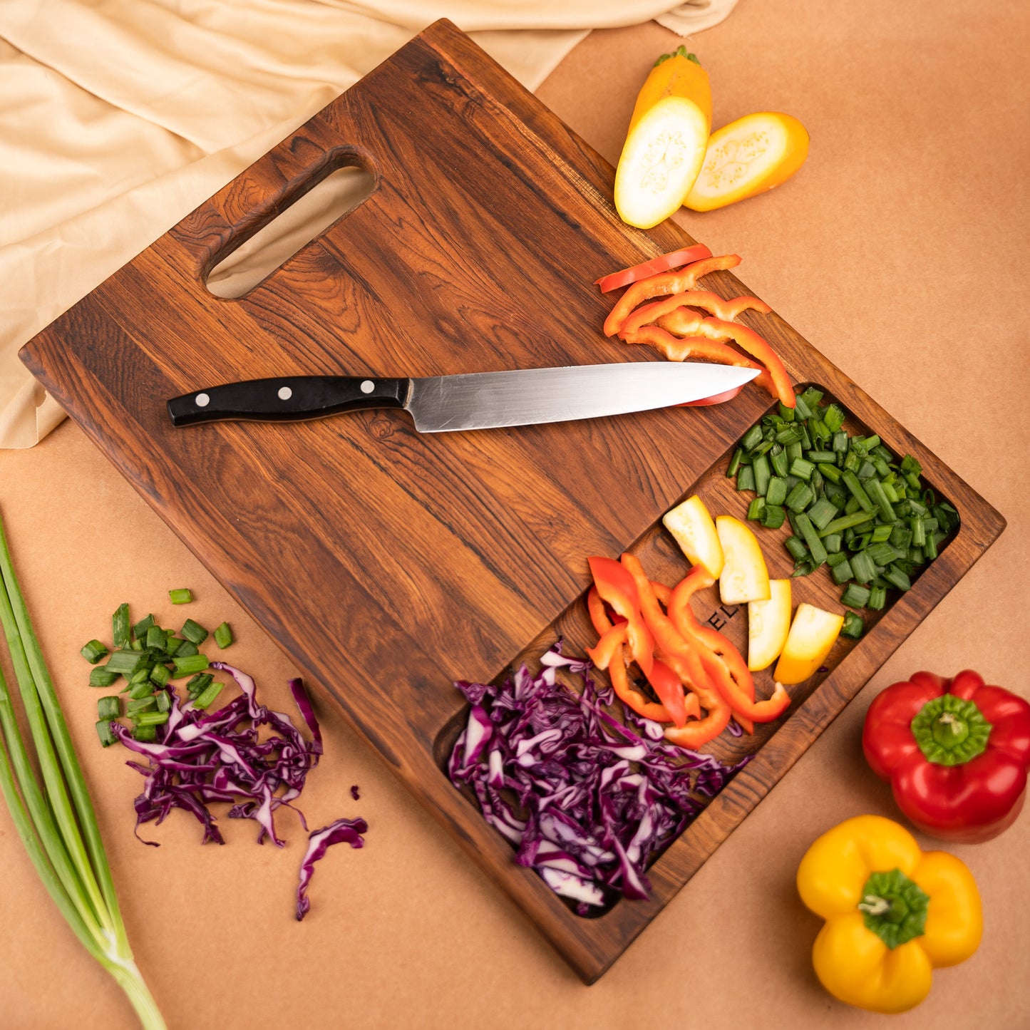 Chopping Board With A Dip