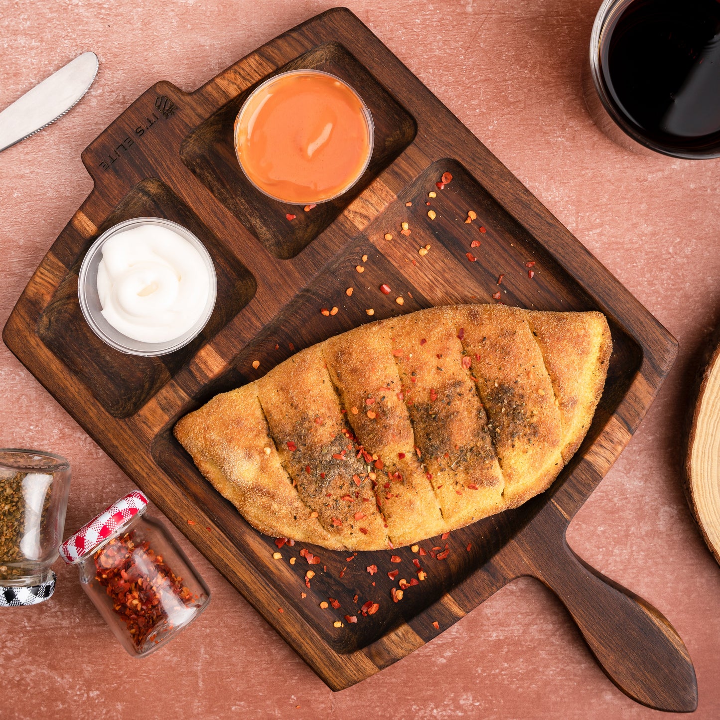 3 Dip Platter With Handle (Small)